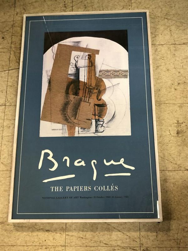 BRAQUE EXHIBITION POSTER THE PAPIERS COLLE'S, (1 of 1)