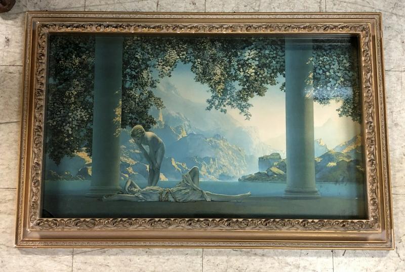 MAXFIELD PARRISH LARGE DAYBREAK PRINT, OF THE PERIOD, (1 of 1)