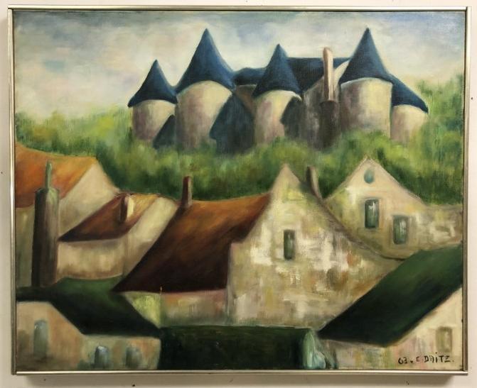 EVELYNE DAITZ (1936-2019) O/C IMPRESSIONIST LANDSCAPE (1 of 3)