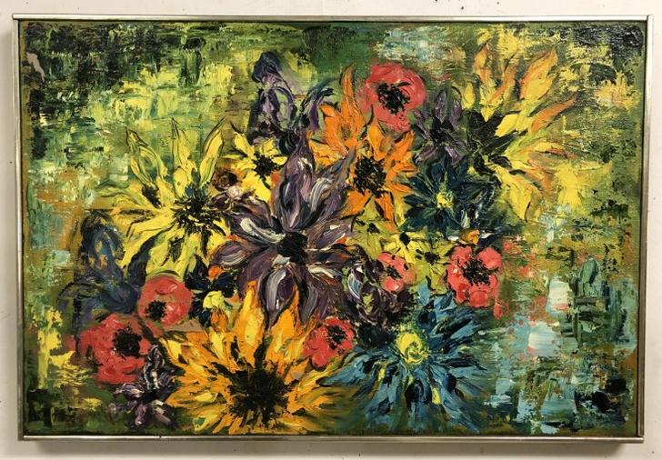 EVELYNE DAITZ (1936-2019) MID CENTURY IMPRESSIONIST O/C (1 of 3)