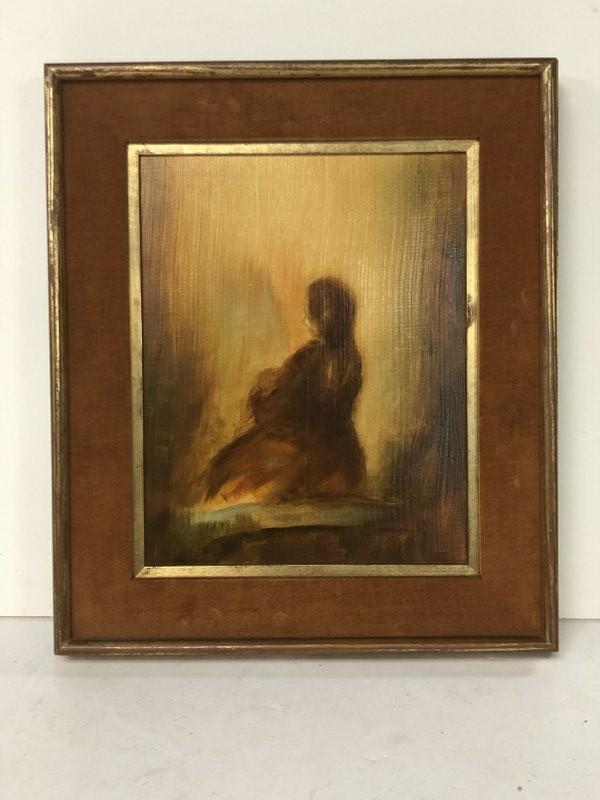 HUNTER MALLORY ( 1926-2014) O/C TITLED ( MOTHER & CHILD (1 of 4)