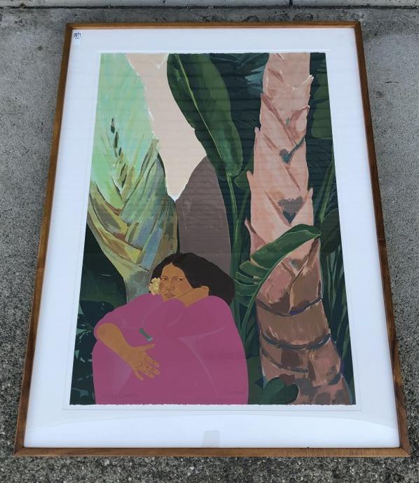 Pegge Hopper Okapaka Kauai 1989, Serigraph Number 63 Of
