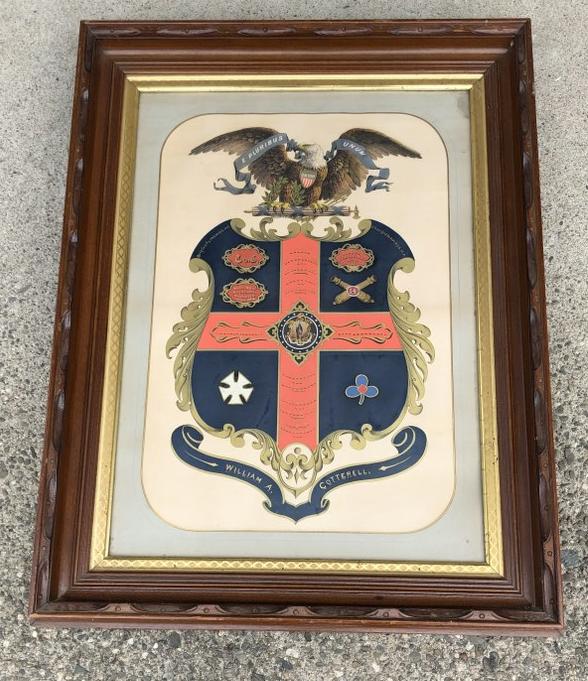 CIVIL WAR FRAMED HISTORICAL DOCUMENT CERTIFICATE FOR (1 of 7)