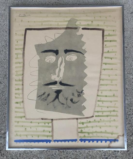 PABLO PICASSO (1881-1973) PENCIL SIGNED PRINT, NUMBER (1 of 5)