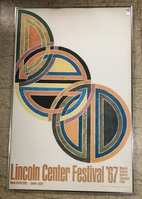 FRANK STELLA 1967 LINCOLN CENTER FESTIVAL 1967 POSTER, (1 of 3)
