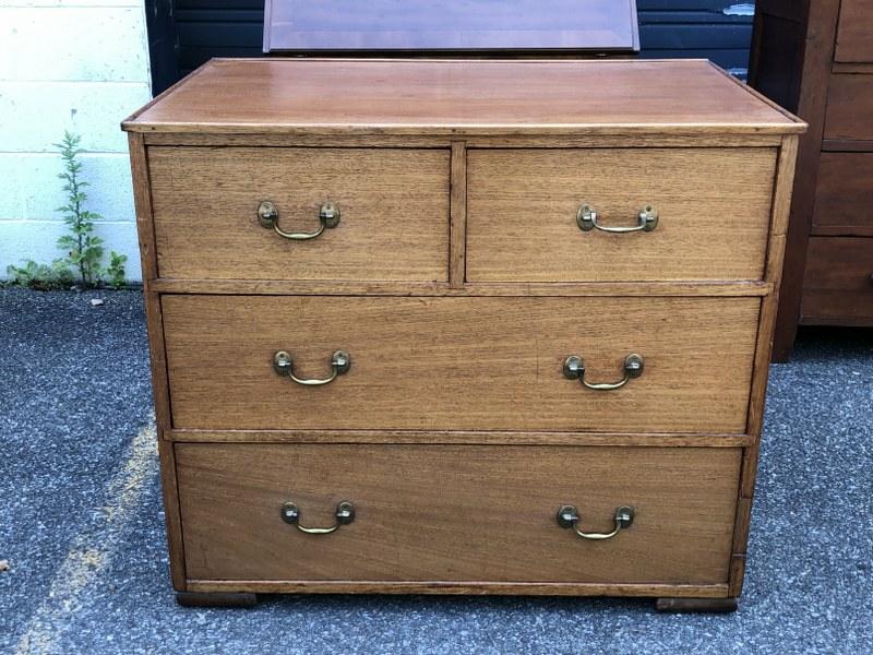 MAHOGANY 4 DRAWER CABINET, HAS PINE SIDES, OLDER (1 of 3)