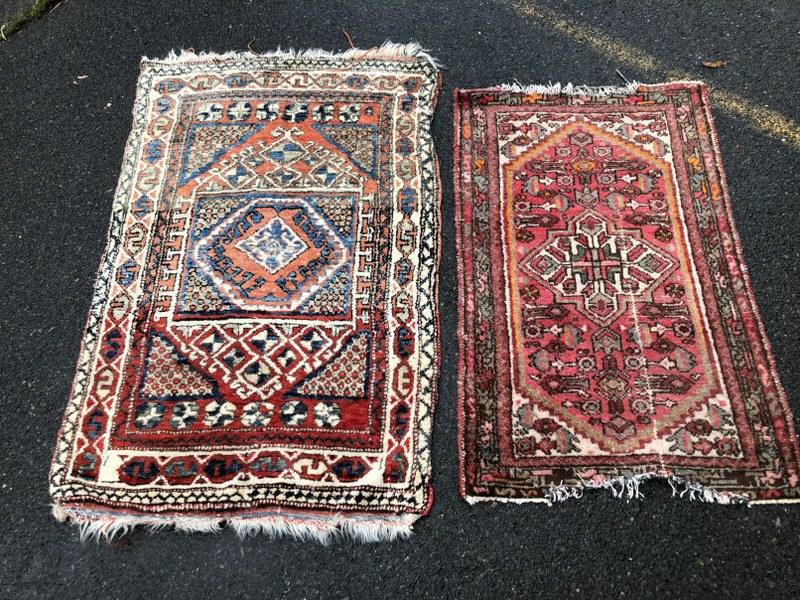 2  HANDMADE ORIENTAL SCATTER RUGS, FROM LOCAL ESTATE, (1 of 2)