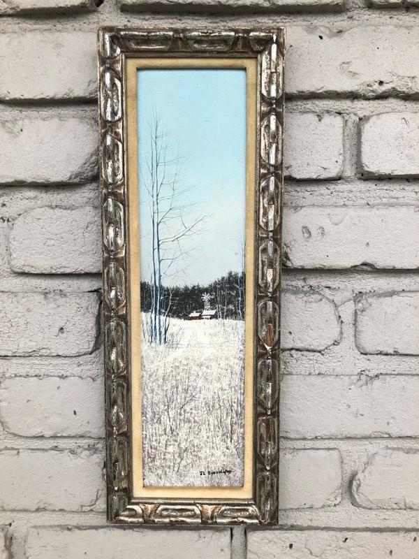 J L EGENSTOFER O/B WINTER LANDSCAPE WITH BARNS IN (1 of 2)