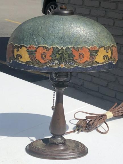 HANDEL SMALL REVERSE PAINTED TABLE LAMP, FROM (1 of 10)