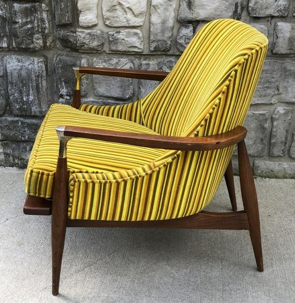 DANISH MODERN MID CENTURY ARMCHAIR, WITH NICKEL PLATED (1 of 8)