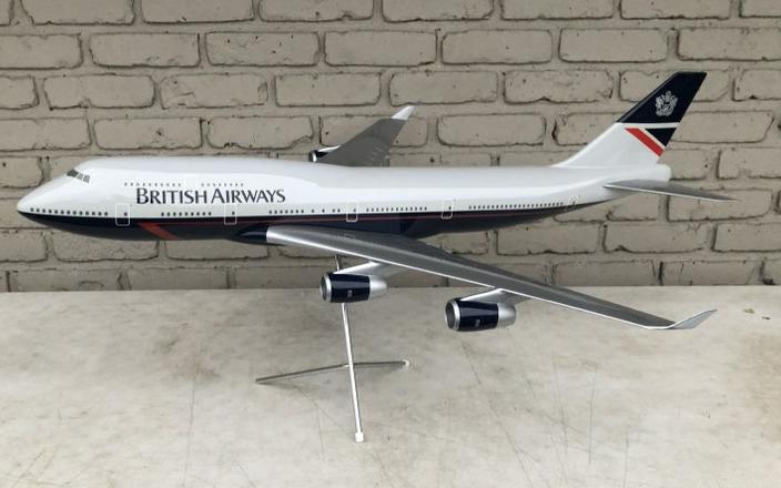37" LONG BRITISH AIRWAYS JET MODEL ON STAND, USED IN (1 of 6)