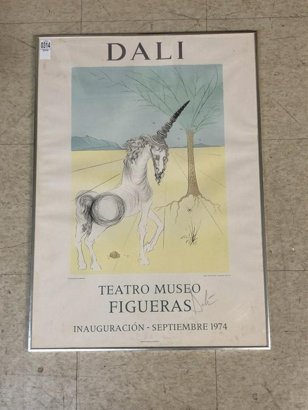 SALVADOR DALI PENCIL SIGNED 1974 POSTER TEATRO MUSEO (1 of 3)
