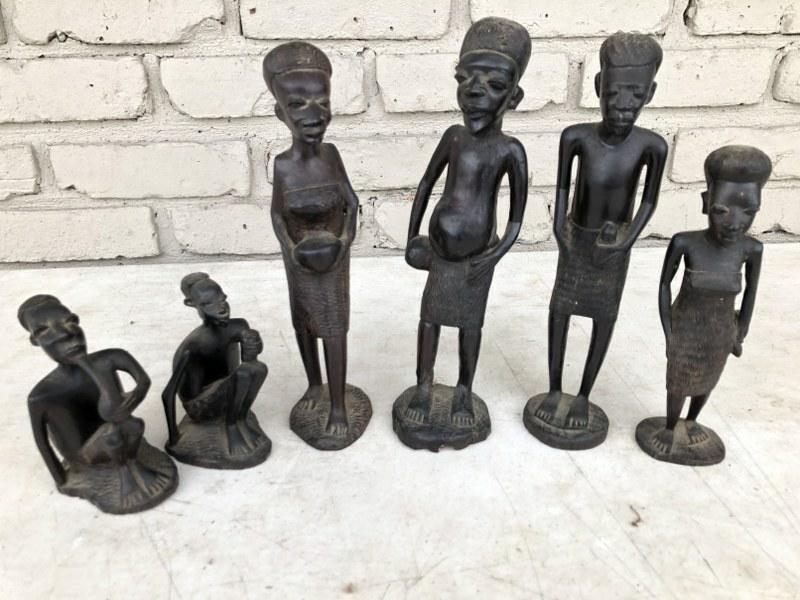 (6) CARVED AFRICAN FIGURES, FROM LOCAL ESTATE OF A (1 of 5)