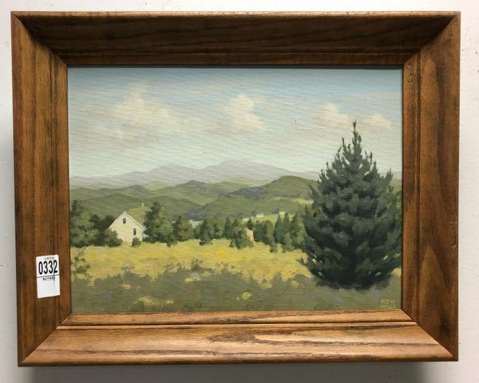 KEN MILLS O/C LANDSCAPE OF RIFTON, N.Y ( IN THE HUDSON (1 of 2)