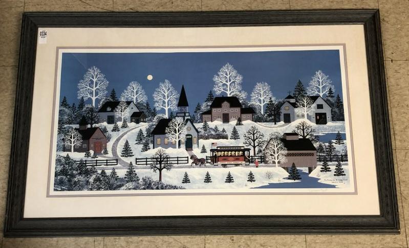 WOOSTER SCOTT SIGNED LE PRINT TITLED THE TROLLEY CAR AT (1 of 4)