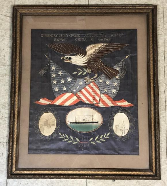 WONDERFUL HAND EMBROIDERED FRAMED SOUVENIR GIFT TO HIS (1 of 10)