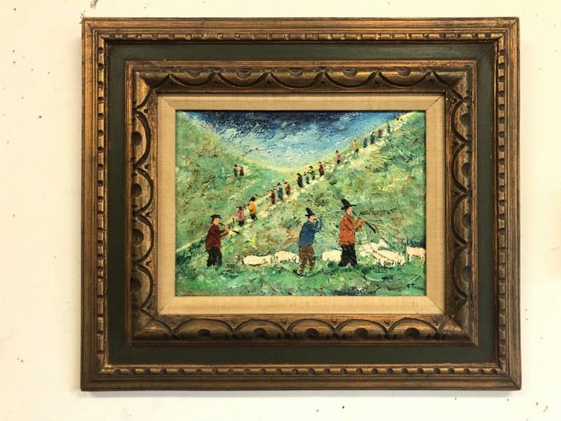 ROBERT TRIVIER (B 1919 FRENCH) O/B PEOPLE PARADING WITH (1 of 3)