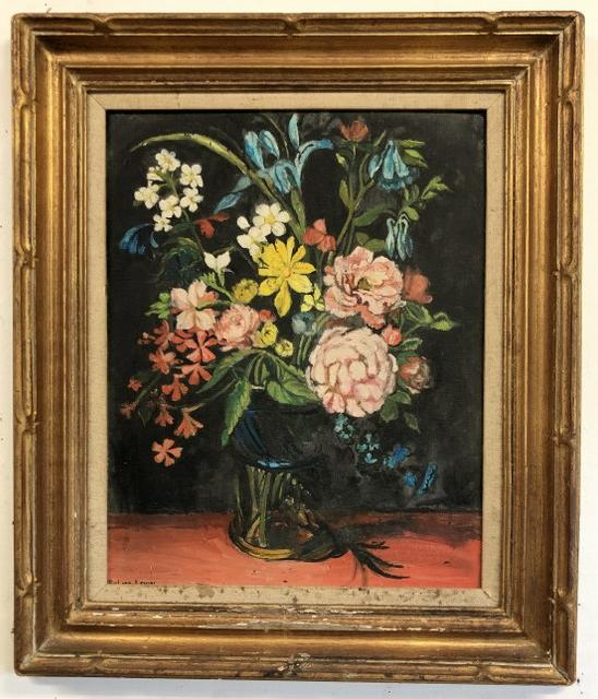 SELMA LEVIN O/B FLORAL STILL LIFE, SIGNED LOWER LEFT, (1 of 3)