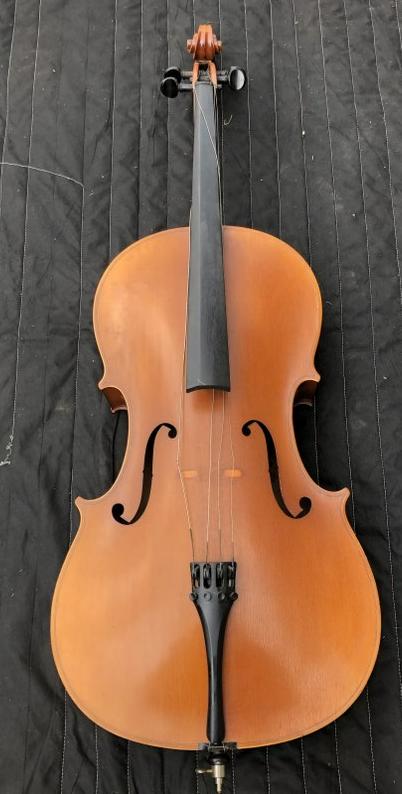 CELLO OR BASS (?) WITH PAPER LABEL COPY OF ANTONIUS (1 of 10)