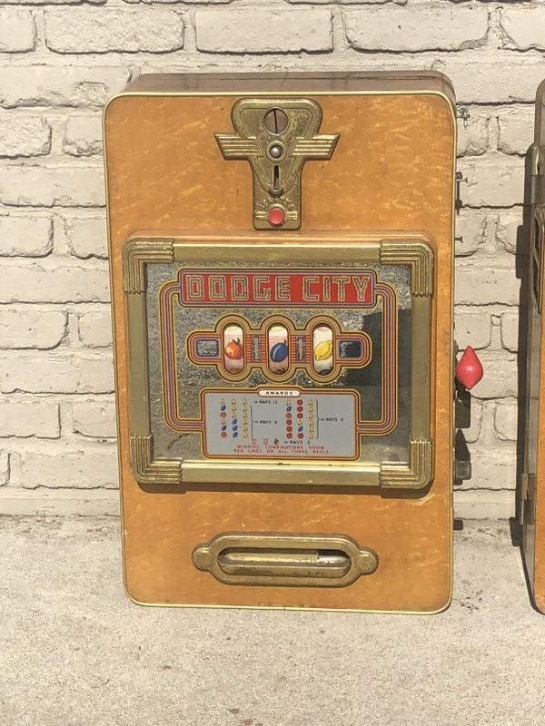OLDER WOOD ( DODGE CITY) HANGING SLOT MACHINE IN AS (1 of 2)