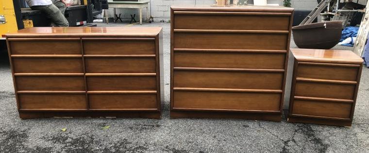 THREE-PIECE MID CENTURY BEDROOM SET INCLUDING TALL (1 of 5)