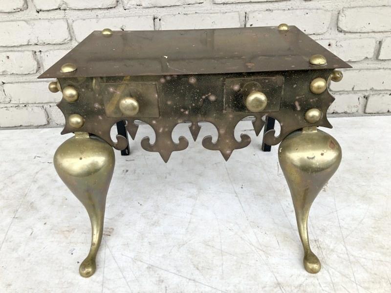 OLDER DECORATIVE BRASS STAND, FROM LOCAL ESTATE, (1 of 3)