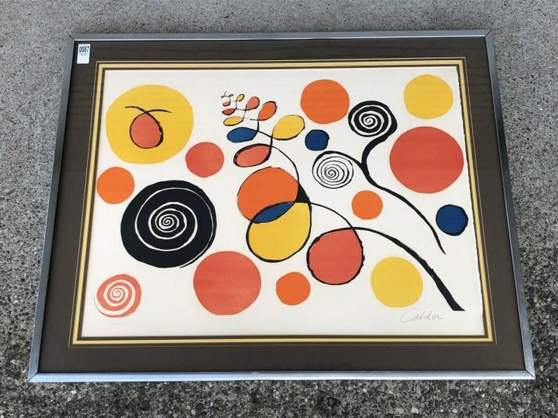 ALEXANDER CALDER SIGNED LITHOGRAPH PRINT, NUMBER 94 OF (1 of 5)
