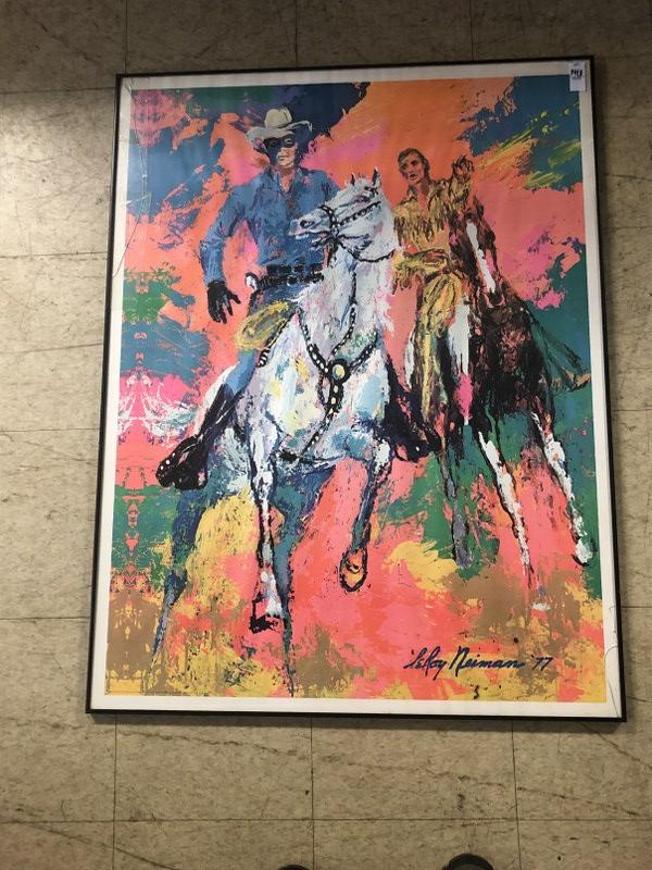 LEROY NEIMAN LITHOGRAPH OF LONE RANGER AND TONTO. (1 of 2)