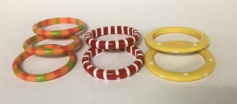BAKELITE (7) BAKELITE BRACELETS FROM A ONE OWNER (1 of 2)