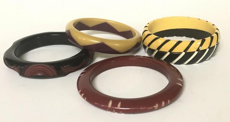 BAKELITE (4) BAKELITE BRACELETS FROM A ONE OWNER (1 of 6)