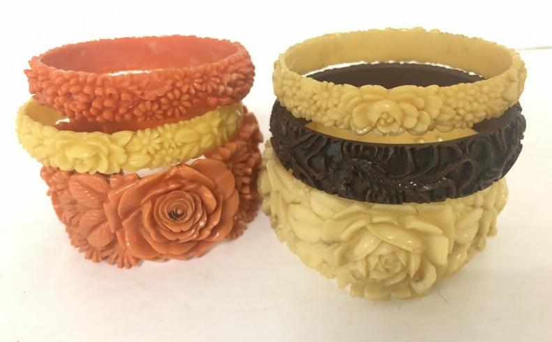 (6) CELLULOID BRACELETS FROM A ONE OWNER BROOKLYN, N.Y. (1 of 2)
