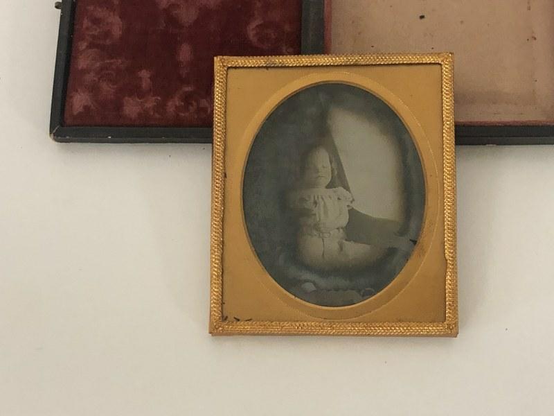 POSTMORTEM DAGUERREOTYPE OF YOUNG GIRL, IN CASE, FROM (1 of 5)