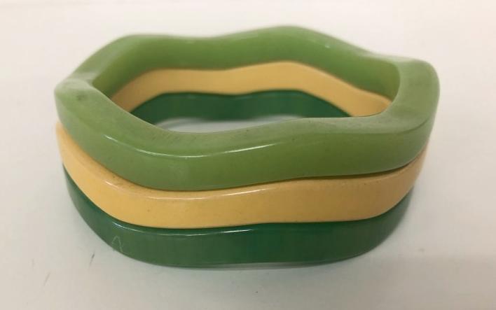 BAKELITE (3) VINTAGE BRACELET SET, FROM ONE OWNER 45 (1 of 3)