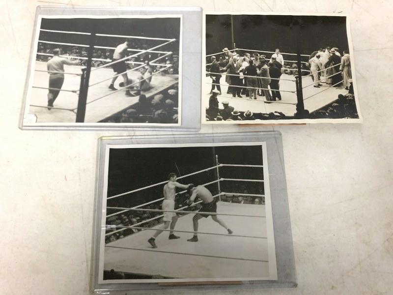 (3) PRESS PHOTOGRAPHS OF THE JACK DEMPSEY GENE TUNNEY (1 of 8)