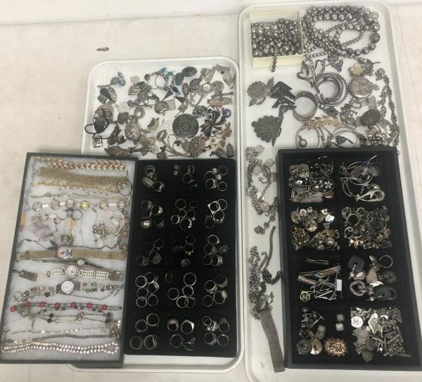 BIG ESTATE LOT MISC. ESTATE STERLING SILVER JEWELRY, (1 of 9)