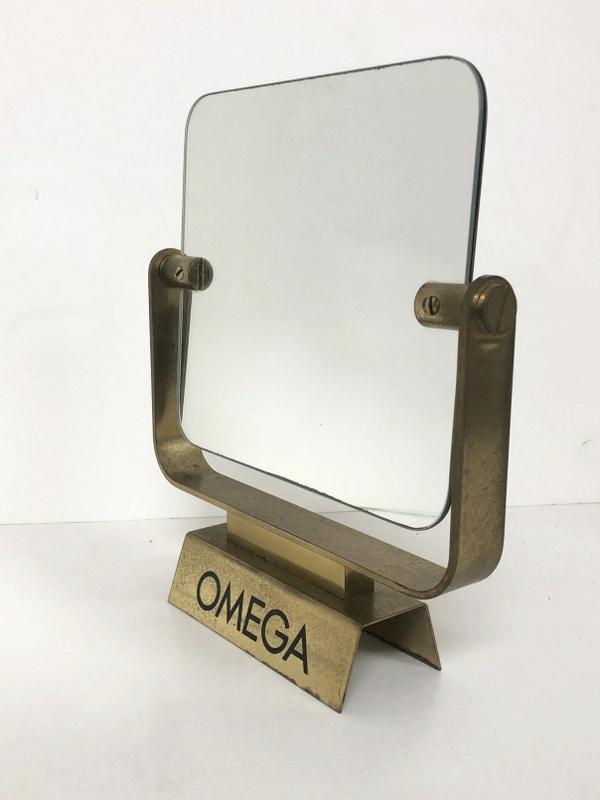 VINTAGE HEAVY BRASS OMEGA COUNTER TOP DISPLAY (1 of 4)