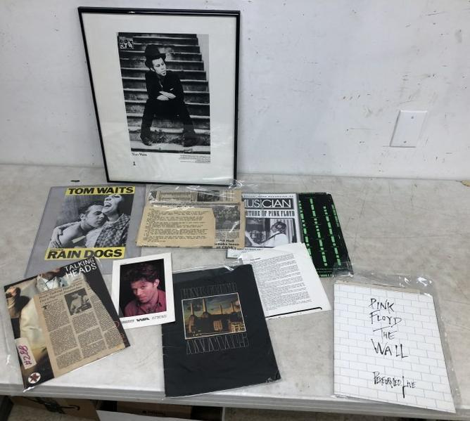MUSIC MEMORABILIA LOT TOM WAITS PINK FLOYD TALKING (1 of 7)