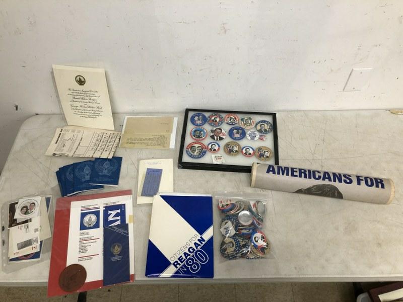 LARGE REAGAN CAMPAIGN LOT INCLUDES OVER 55 CAMPAIGN (1 of 6)