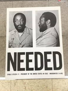 DICK GREGORY 1968 CAMPAIGN POSTER AND PIN. THE BLAVK: DICK GREGORY 1968 CAMPAIGN POSTER AND PIN. THE BLAVK AND WHITE POSTER MEASURES 17.25&rdquo; x 22.5&rdquo; AND FEATURES A MUG-SHOT-STYLE PHOTO OF GREGORY WITH THE TEXT â€œPUBLIC CITIZEN # 1 - PRESI