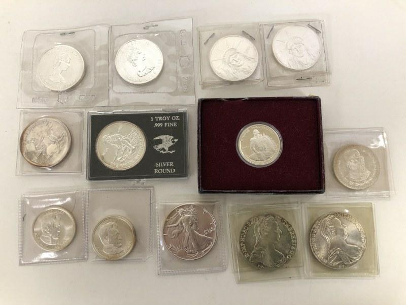 LOT OF SILVER COMMEMORATIVE COINS, ETC. INCLUDES - (1 of 6)