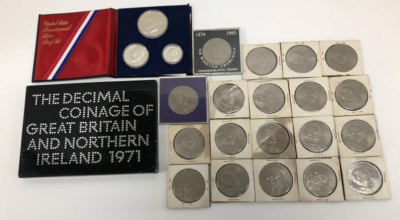 LOT OF ENGLISH ESTATE COINS, ETC.  LOT INCLUDES (18) (1 of 8)