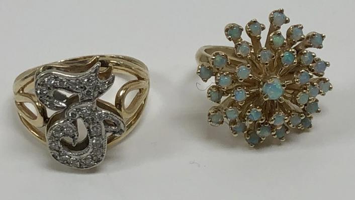 14K (2) LADIES RINGS FROM BROOKLYN ESTATE, ONE WITH (1 of 6)