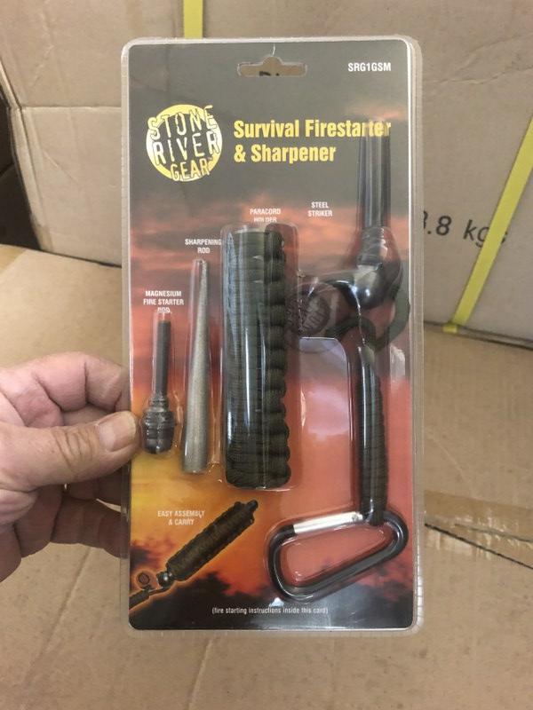 SURVIVAL FIRE STARTER AND SHARPENER SRG1GSM BOX OF 48: SURVIVAL FIRE STARTER AND SHARPENER SRG1GSM BOX OF 48