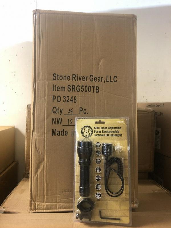 ADJUSTABLE FOCUS RECHARGEABLE TACTICAL LED FLASHLIGHT (1 of 3)