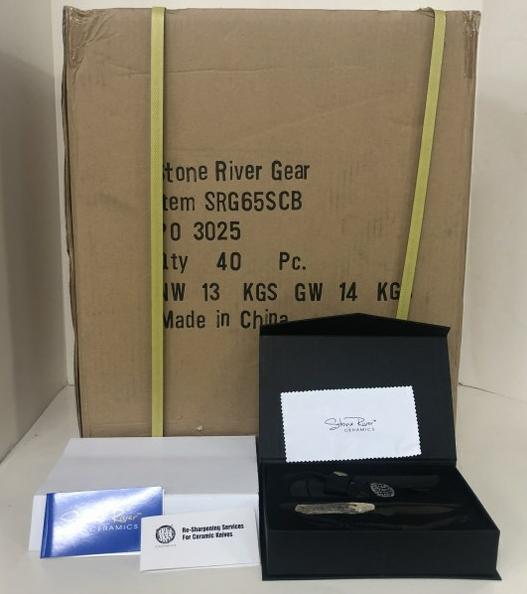 SRG65SCB CERAMIC CAPING KNIFE WITH STAG HANDLE BOX OF (1 of 3)