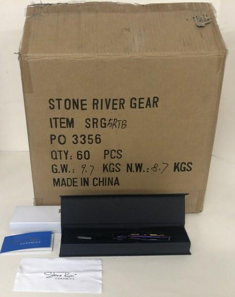 CERAMIC FOLDING KNIFE WITH TITANIUM COATED HANDLE: CERAMIC FOLDING KNIFE WITH TITANIUM COATED HANDLE SRG5RTB BOX OF 60