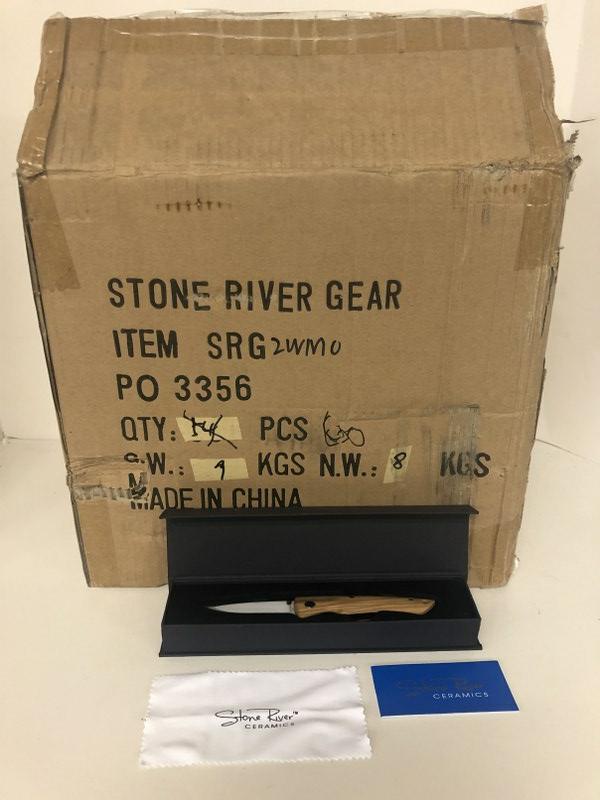 CERAMIC FOLDING KNIFE WITH TITANIUM COATED HANDLE: CERAMIC FOLDING KNIFE WITH TITANIUM COATED HANDLE SRG2WMO BOX OF 60