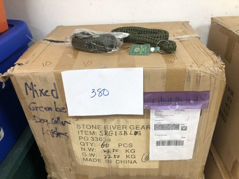 MIXED LOT OF 50 PLUS  GREEN PARACORD SURVIVAL BELTS, (1 of 2)