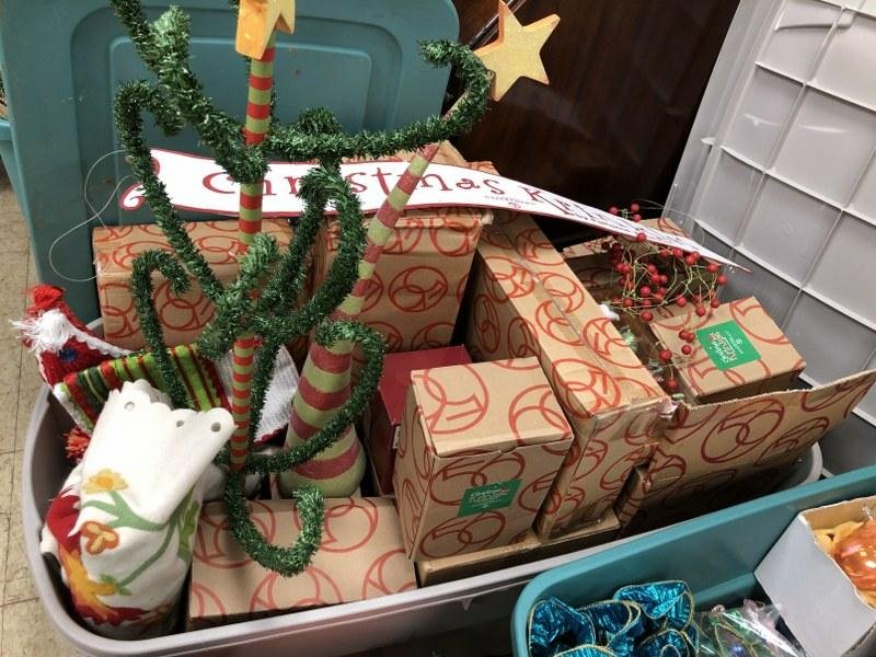 LARGE TUB OF DEPT 56 CHRISTMAS KRINKLE ORNAMENTS, (1 of 1)