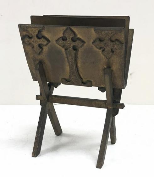 TIFFANY & CO. BRASS CARD HOLDER (?) POSSIBLY RELIGIOUS, (1 of 7)